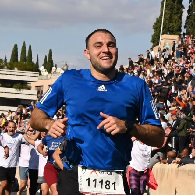 Christos Skordis after completing his first ultra marathon